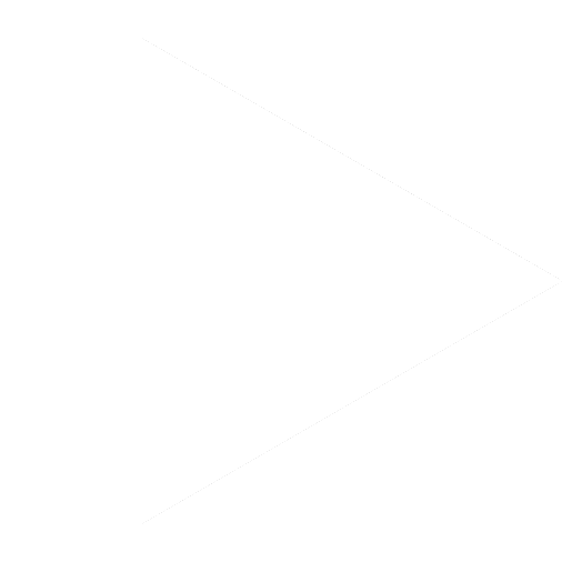 White play button on a black background